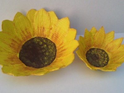 BANDEJA GIRASOL HECHA DE CARTON CARTON MADE TRAY SUNFLOWER