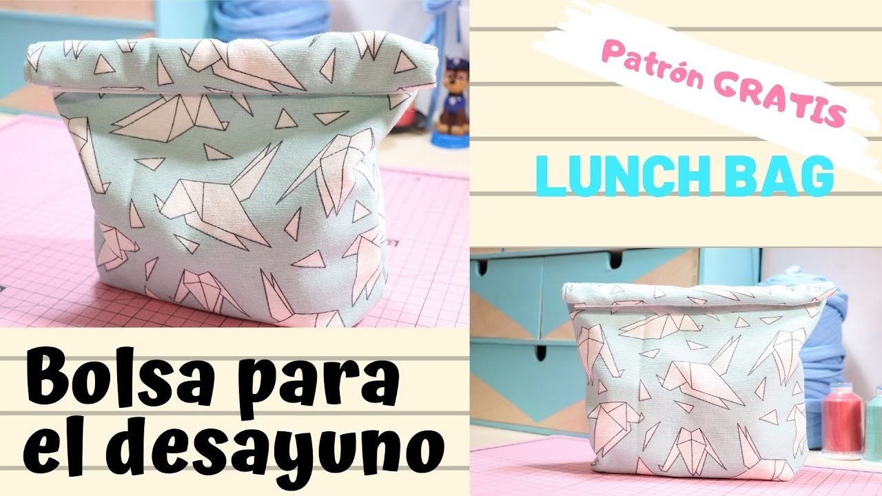 Cómo hacer una bolsa porta alimentos, lunch bag | Ideal principiantes | Patrón gratis | DIY COSTURA