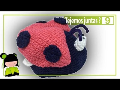 Como tejer una mariquita CON COFRE SECRETO DENTRO! 9 amigurumi