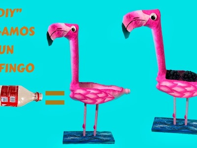 DIY– ♻️Como hacer un flamingo con botellas de plastico. Reciclando ????????