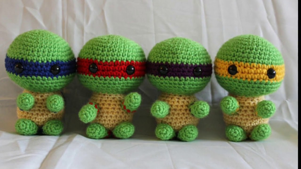 Donatello tortugas ninja amigurumi tejido a crochet