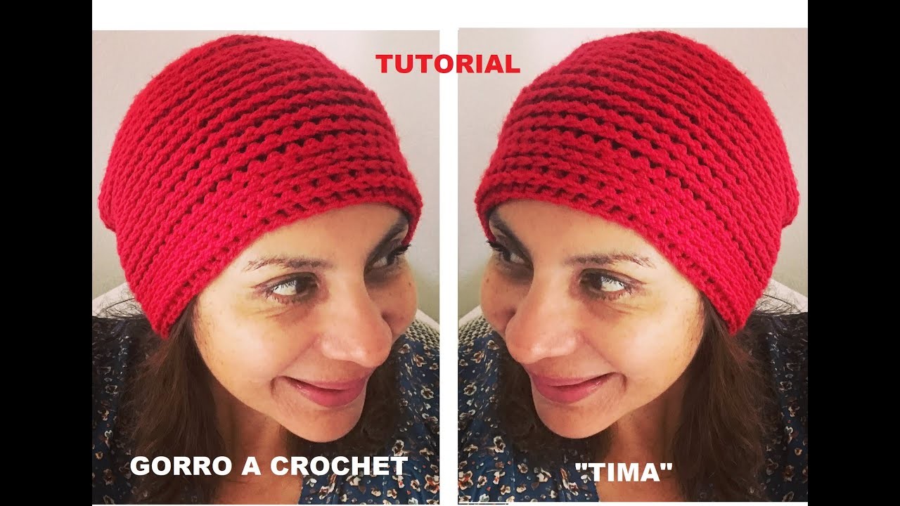 Gorro a CROCHET TODAS LAS TALLAS "Tima" por Maricita Colours
