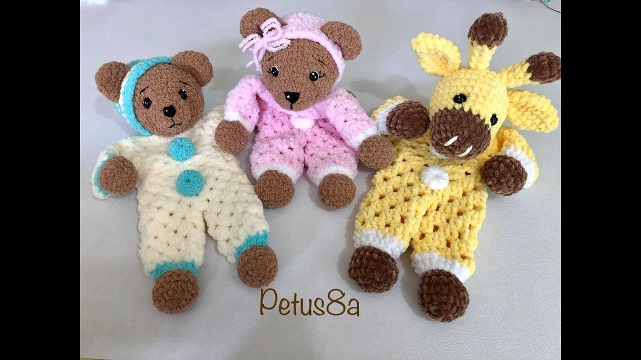 Manta de apego Jirafa amigurumis by Petus (English subtitles)