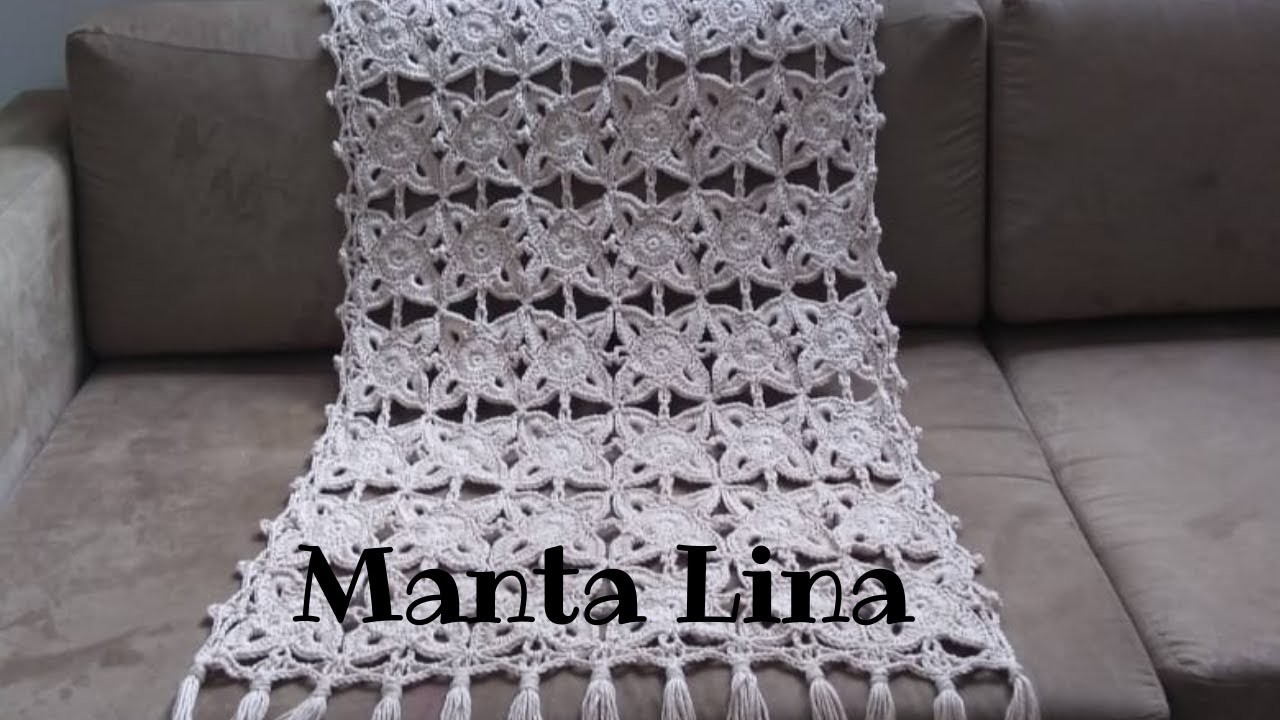 Manta de crochê Lina