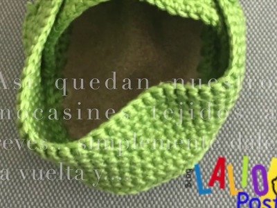 Mocasines tejidos a crochet