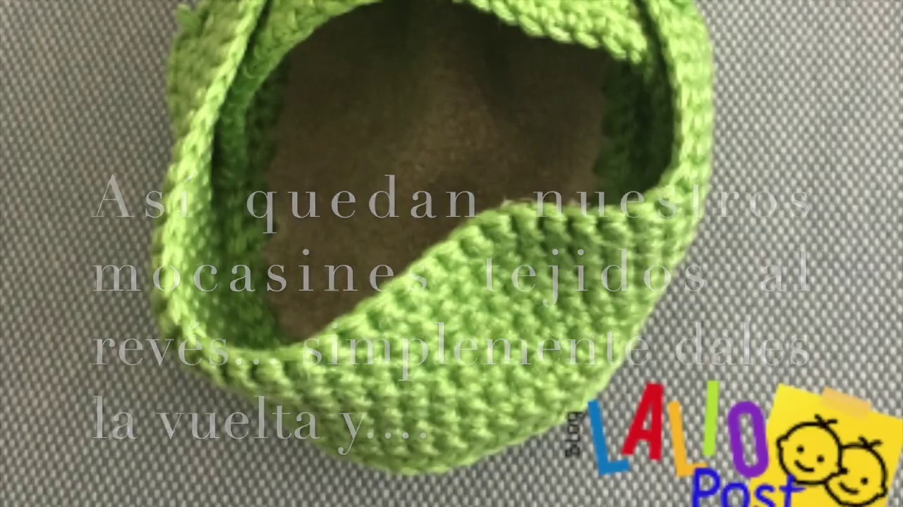 Mocasines tejidos a crochet