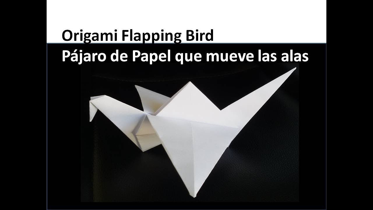 ????️Origami Crane Flapping Bird, DIY Paper Crafts - Pájaro que mueve las alas @JeremyShaferOrigami