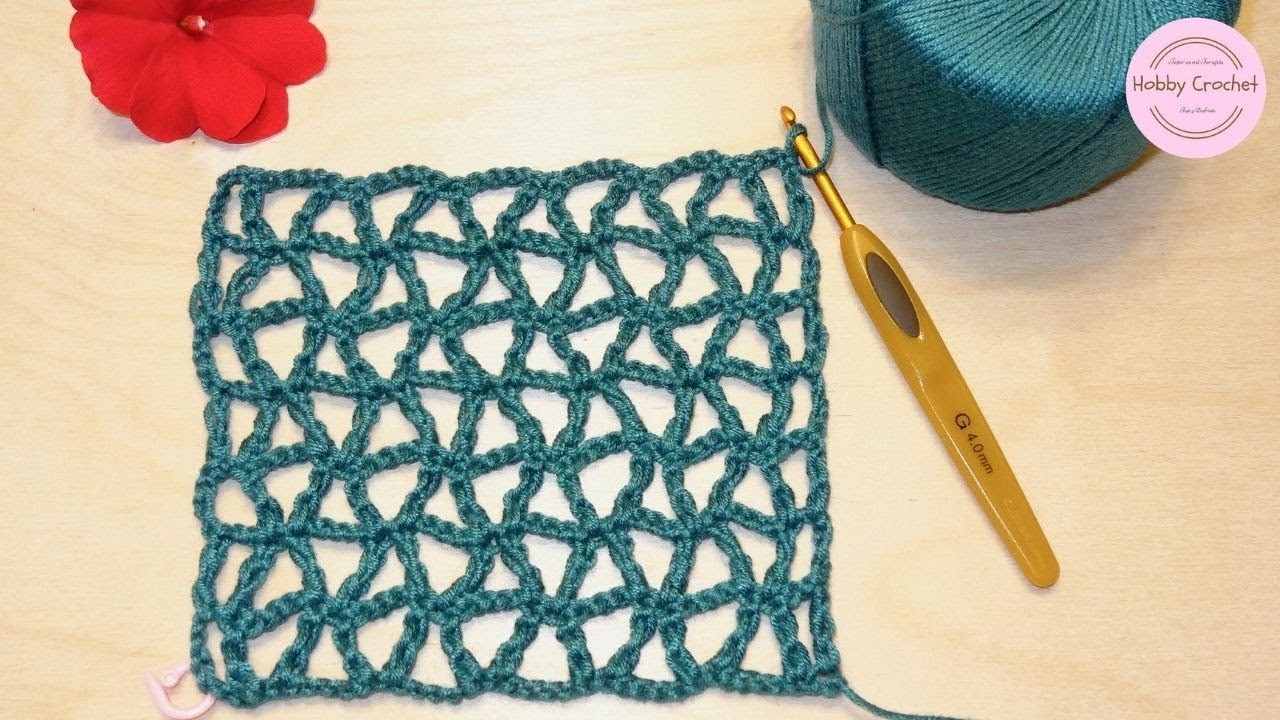 Punto Fantasia # 10 a crochet paso a paso (Version Diestra)