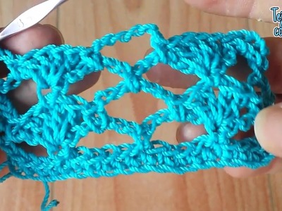 Punto fantasía calado paso a paso  #1 a crochet