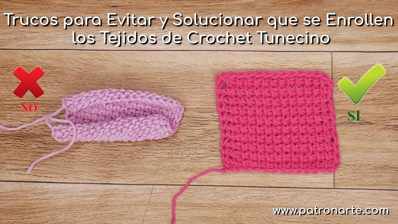 Trucos para Evitar y Solucionar que se Enrollen los tejidos de Crochet Tunecino