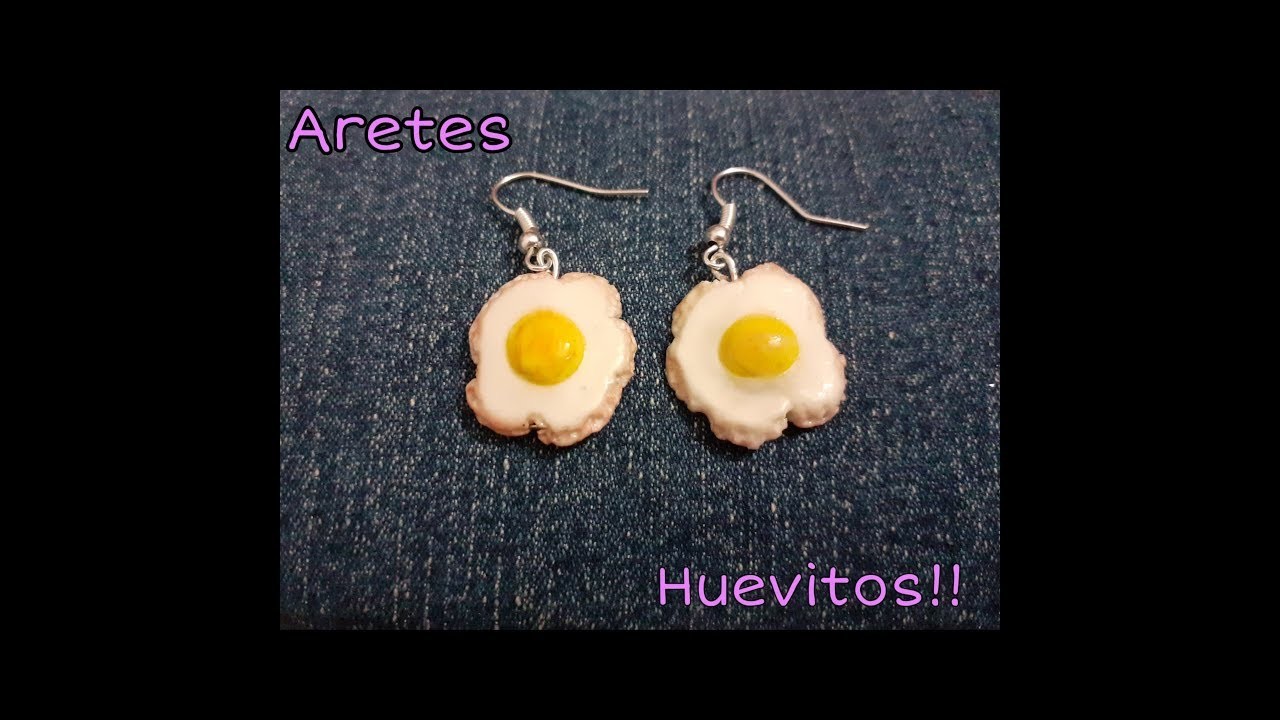 Tutorial: Aretes Huevitos Porcelana Fría!!. Tutorial: Cold Porcelain Egg Earrings!!