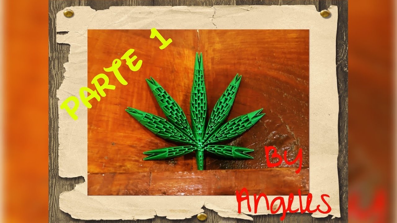 Tutorial Origami 3D Flor de Cannabis-Mariguana (How to make  Cannabis-Mariguana)