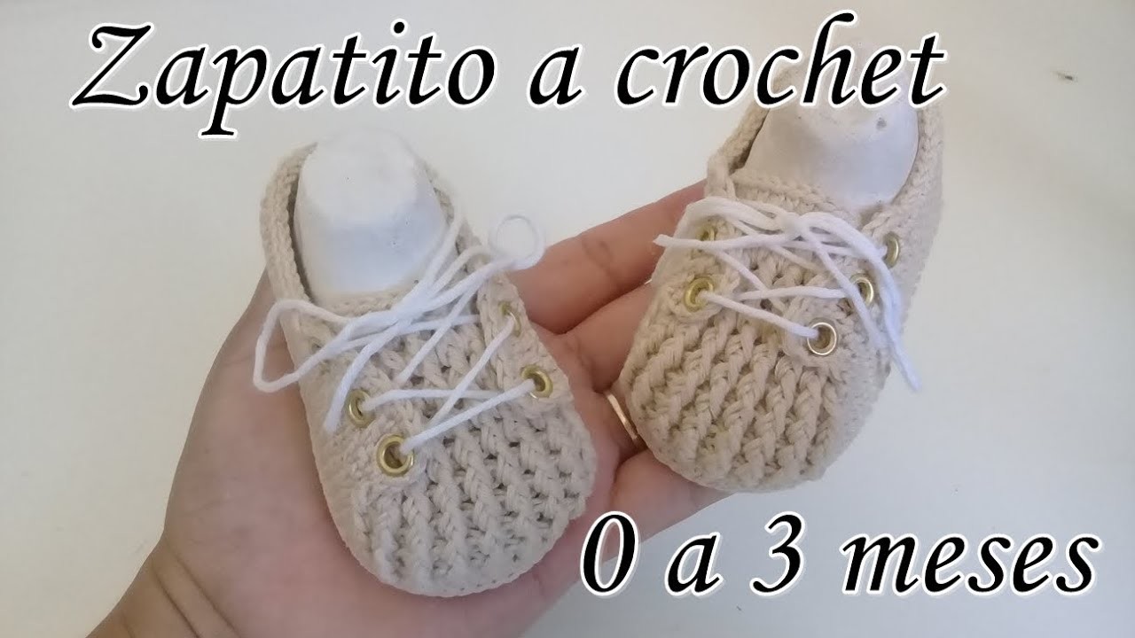 Zapatitos a crochet - Modelo Aron - TODAS LAS TALLAS - crochet