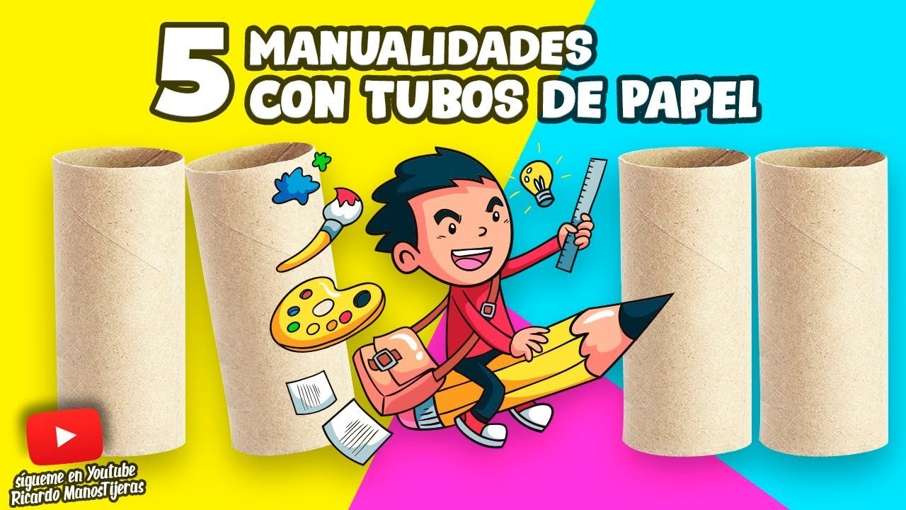 5 MANUALIDADES CON TUBOS DE PAPEL HIGIÉNICO|Manualidades Reciclaje|DIY