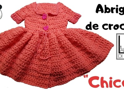 Abrigo a crochet para niña 0-3 meses "Chicca" -EN ESPAÑOL-