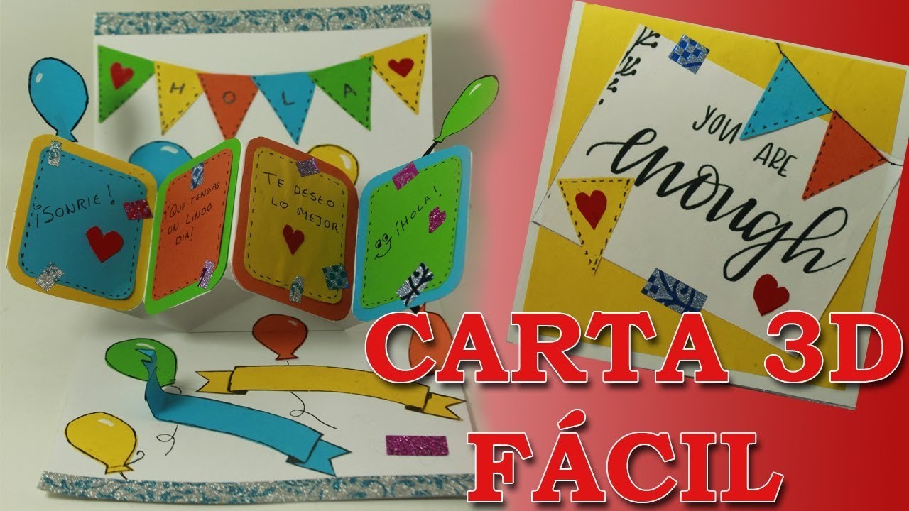 COMO HACER UNA CARTAS CREATIVAS | Cartas en 3d #manualidades #comohacer #cartas
