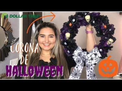 DIY: Corona de Halloween????| Edición Dollar Tree