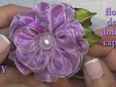 DIY - Flor de doble capa - Double layer flower- طبقة مزدوجة زهرة