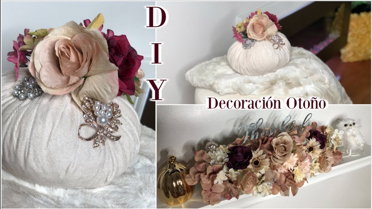 DIY || Ideas Decorativas para Otoño || Estante de Pared || Decorando Calabazas