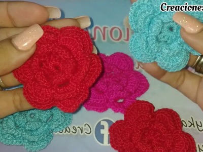 Flor 3D A Crochet súper fácil (Versión Zurdo)