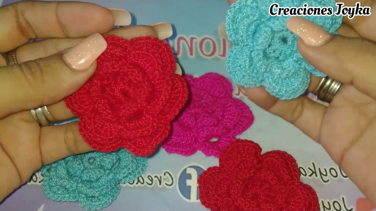 Flor 3D A Crochet súper fácil (Versión Zurdo)