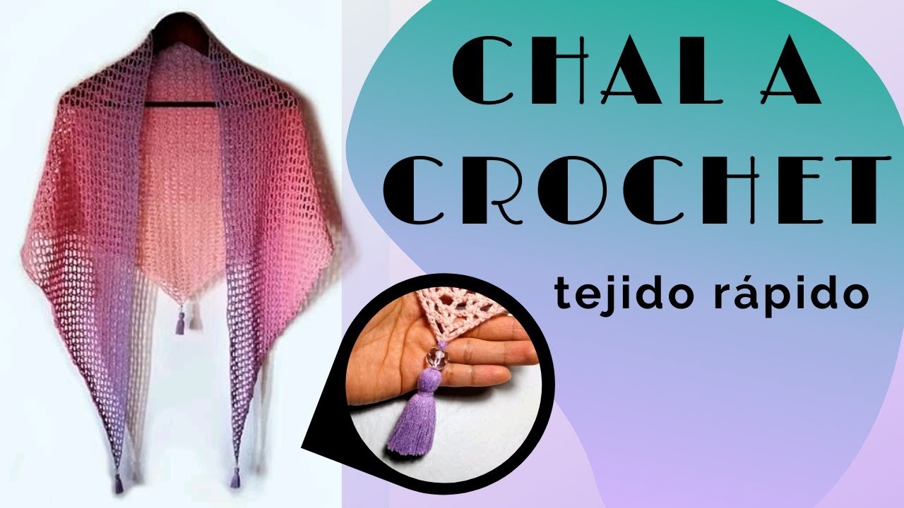 Hermoso Chal a Crochet [PASO A PASO]  ????????????