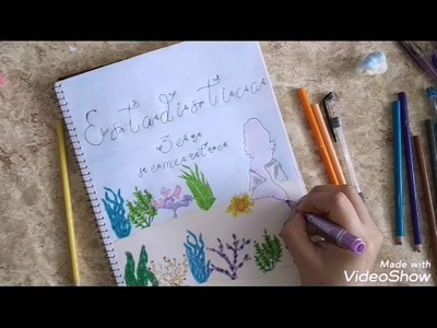 MANUALIDADES  DIY PORTADAS PARA TUS MATERIAS MERMAID