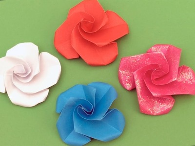 Rosa de papel????como hacer rosas????paper rose????bunga kertas????Flores de papel????kertas naik????paper flowers