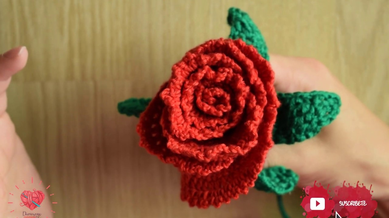 Rosa o Flor tejida a crochet ♥♥♥  Crochet para San Valentín