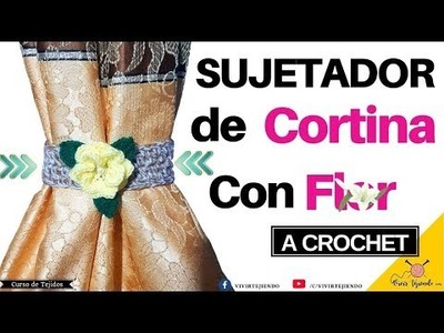 Sujetador de Cortina de Flor a Crochet Ganchillo | Tejidos a crochet y ganchillos