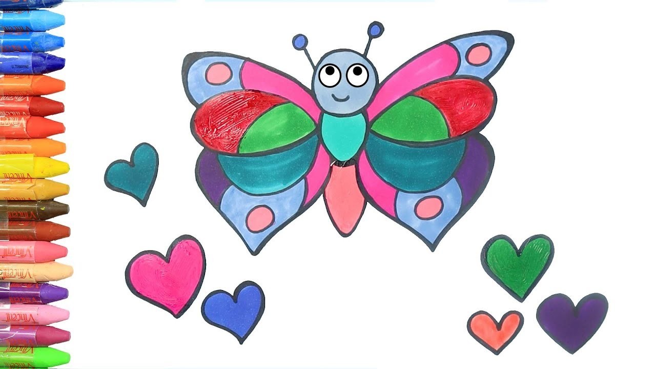 Aprende Los Colores con Brillo Mariposa ???? | Dibujos Para Niños | Cómo Dibujar y Colorear