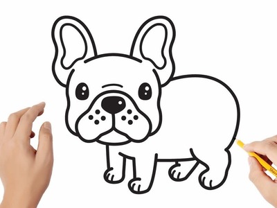 Cómo dibujar un bulldog francés | Dibujos sencillos