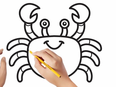 Cómo dibujar un cangrejo | Dibujos sencillos