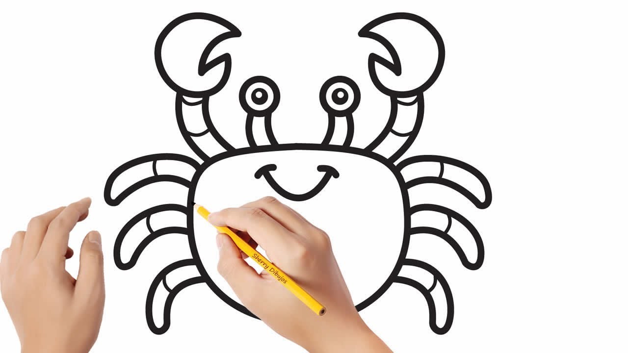 Cómo dibujar un cangrejo | Dibujos sencillos