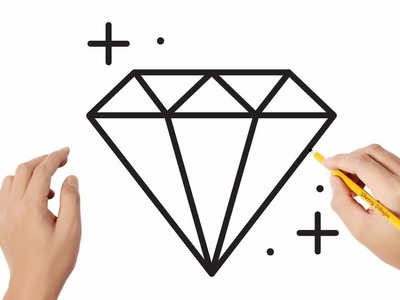 Cómo dibujar un diamante | Dibujos sencillos