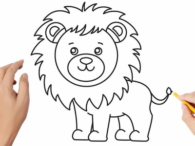 Como dibujar un leon | Dibujos sencillos