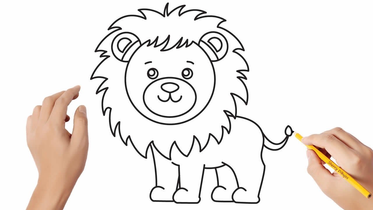 Como dibujar un leon | Dibujos sencillos