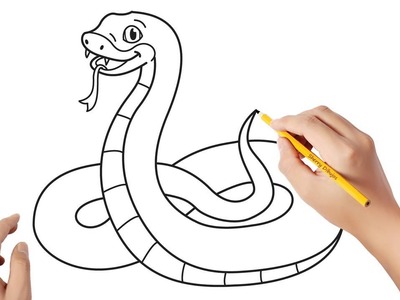 Como dibujar una serpiente | Dibujos sencillos