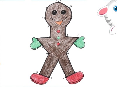 Cómo Dibujar y Colorear El Hombre Galleta | Dibujos Para Niños con MiMi ???? | Aprender Colores