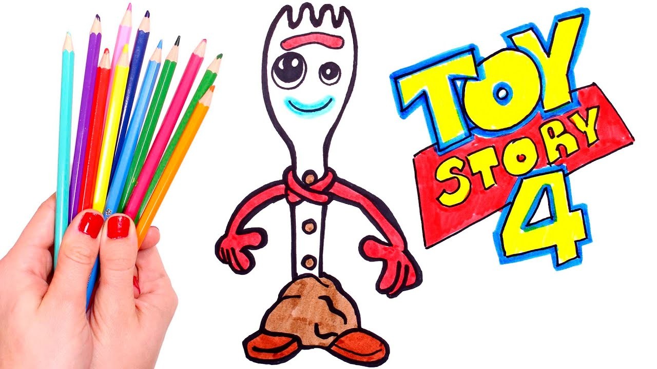 Dibuja y colorea a Forky de Toy Story ???????????? Dibujos para niños.