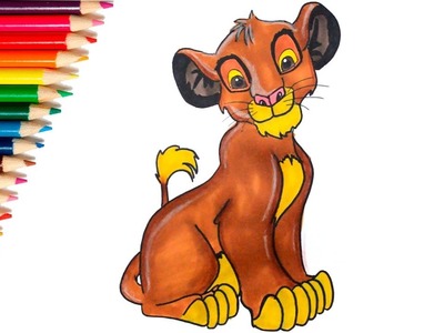 ???? Dibuja y colorea al Rey León película Disney ???? Dibujos para niños