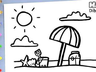 Dibujar La Playa con Juguetes de Arena | Dibujos para el Verano