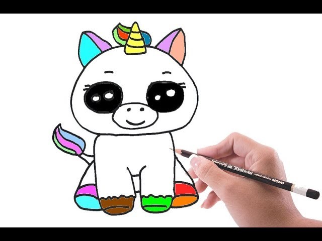 DIBUJAR UNICORNIOS KAWAII DIBUJOS DE UNICORNIOS ARCOIRIS