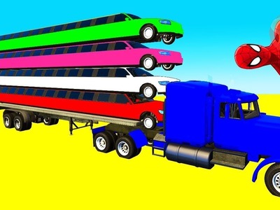 Divertidos tractores y colores construcción camión de basura canciones dibujos animados para niños