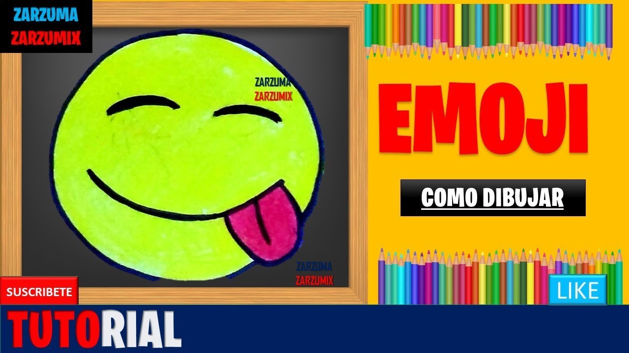 ????♥️TUTORIAL COMO DIBUJAR EMOTICONES♥️???? EMOJI CON LENGUA #EMOJIS #EMOTICONES #DIBUJOS