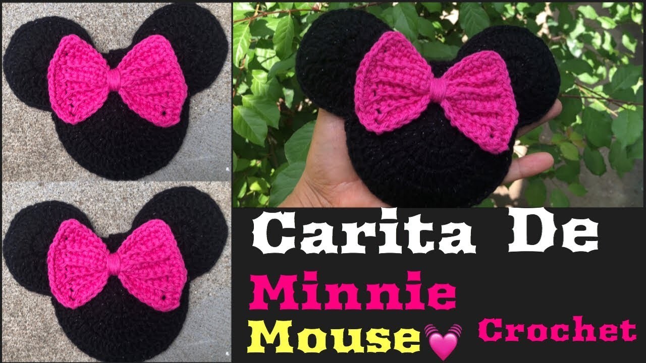 Carita De Minnie Mouse (Aplicación ) Para Un Bolso, gorro, Cobijita, Blusa, etc.