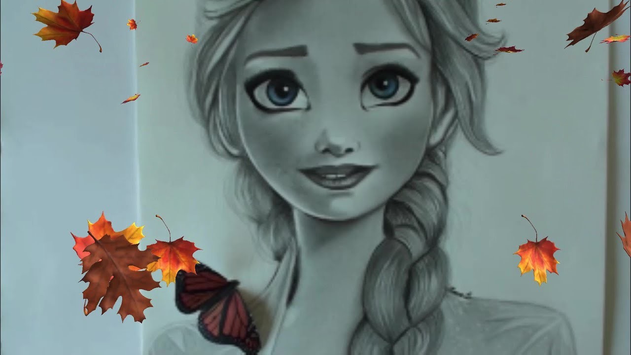 Como Dibujar A Elsa De Frozen 2. Desde el boceto.