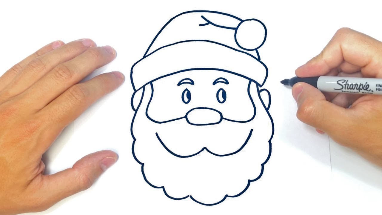 Como dibujar a Papa Noel | Dibujo de Papá Noel