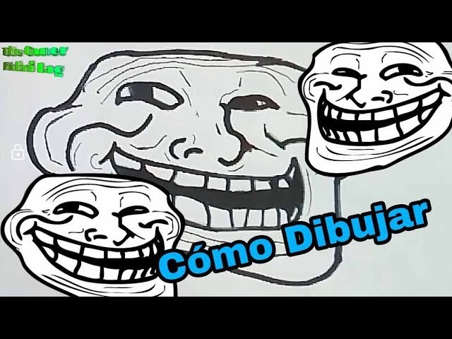 Como dibujar a Troll Face. How to draw Troll Face