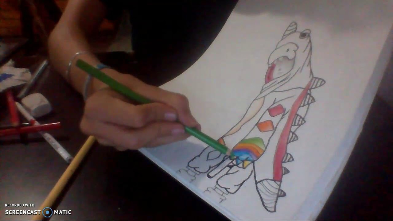 Como Dibujar Al DinoUnicornio De Free Fire!!